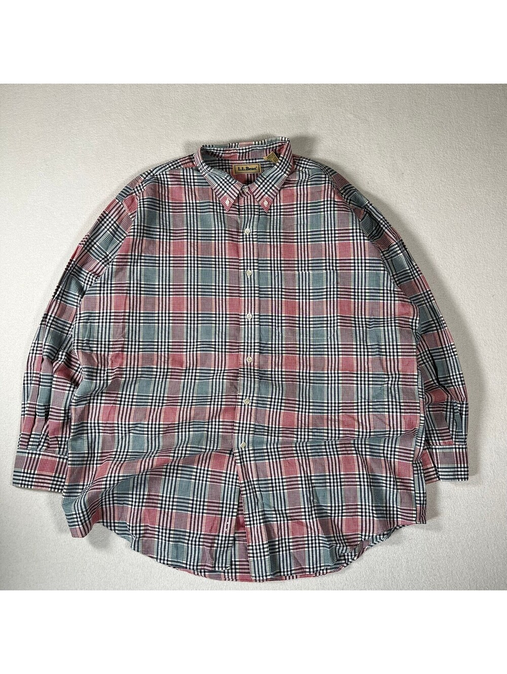 Vintage L.L.Bean Men's Tall XL Button-Down Plaid Shirt